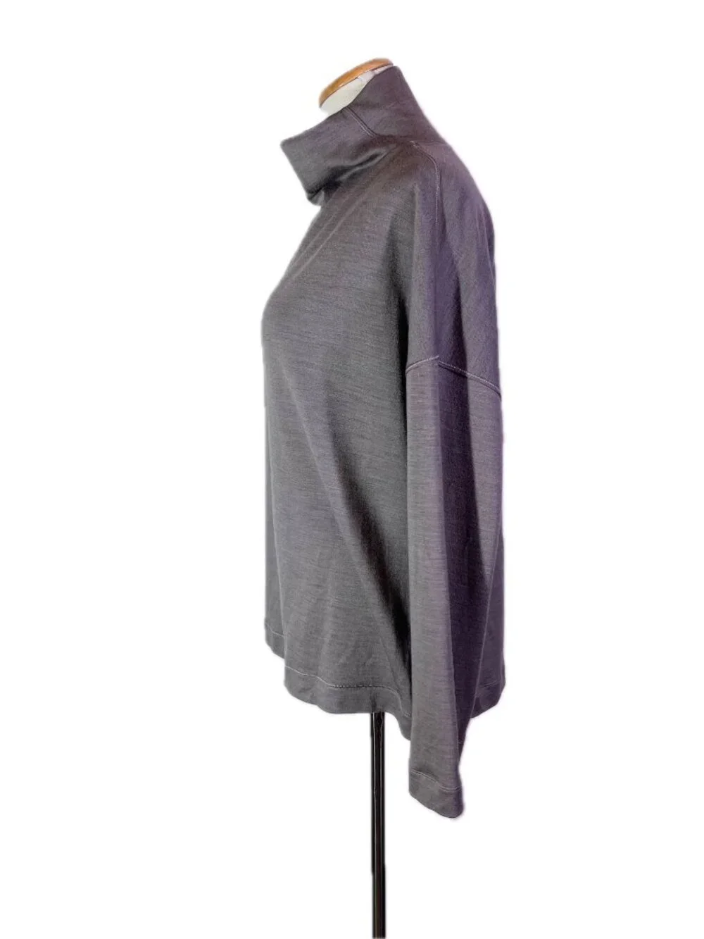 Lululemon Size 4 Principal Dancer Funnel Neck Sweater Pullover Lunar Rock Grey